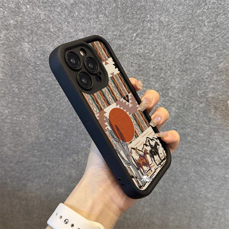 Western Vintage Desert Horse Pattern Case For Samsung Galaxy A06 A26 A36 A33 A25 A16 A34 S25 Ultra S24 FE S23 S22 S21 Plus Cover