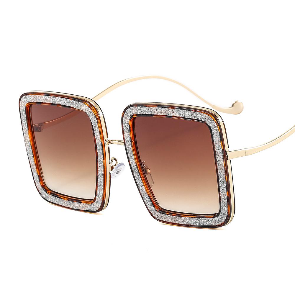 New Women Eyewear Trendy Sunglasses Large Square Sunglasses Personalized Glasses Retro Designer Fashion Sunglasses