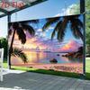 2D Hawaiian Palm Tree Ocean Backdrop Photography Background Banner