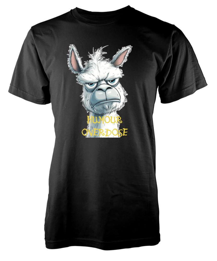 

Custom Funny T-Shirt Humour Overdose Comical Llama Personalised Adult Gift 2XL