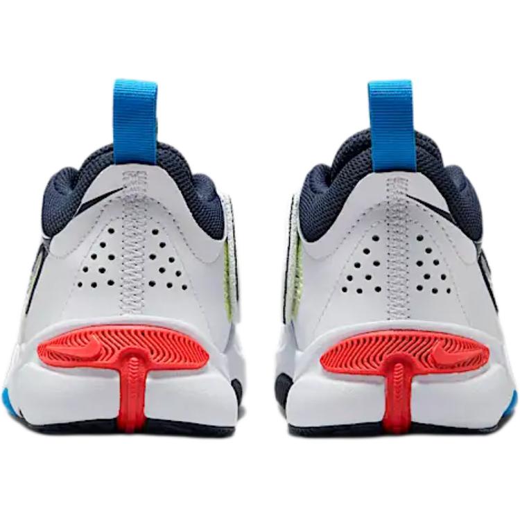 New Nike Team Hustle D 11 Anti Slip Wear Resistant Low Top Children's Basketball Shoes White Kids' DV8994-105