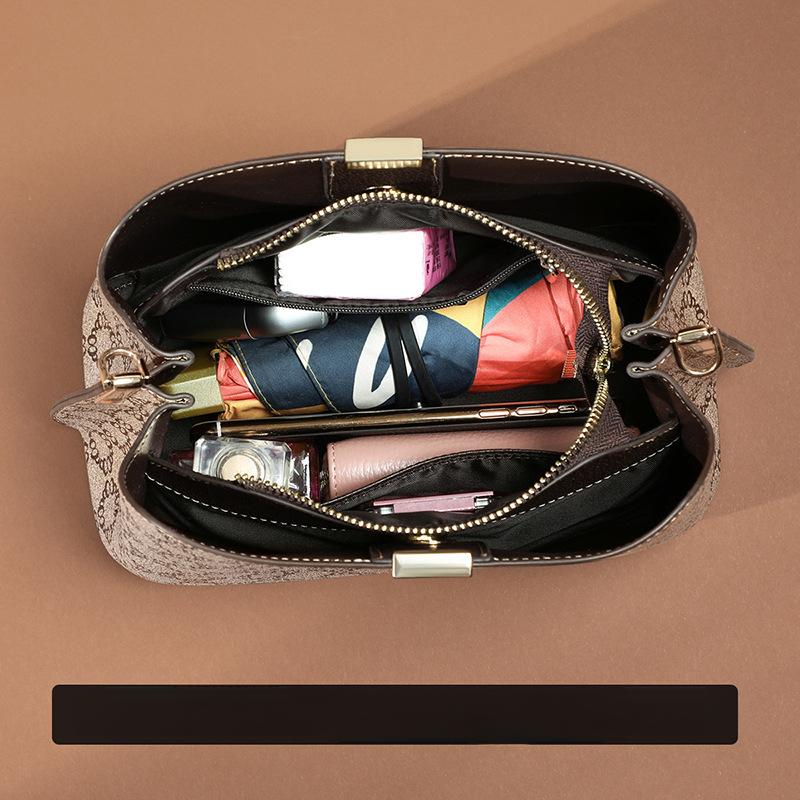 Geantă tip găleată pentru femei, nișă, stil nou, fashion pentru navetă, geantă de damă, bandă lată, crossbody, versatilă, capacitate mare, geantă de umăr