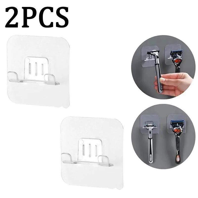 

1/2/5 шт. держатель для бритвы без проколов, мужской держатель для бритвы, настенный крючок, полка для ванной комнаты, органайзер, аксессуары для ванной комнаты