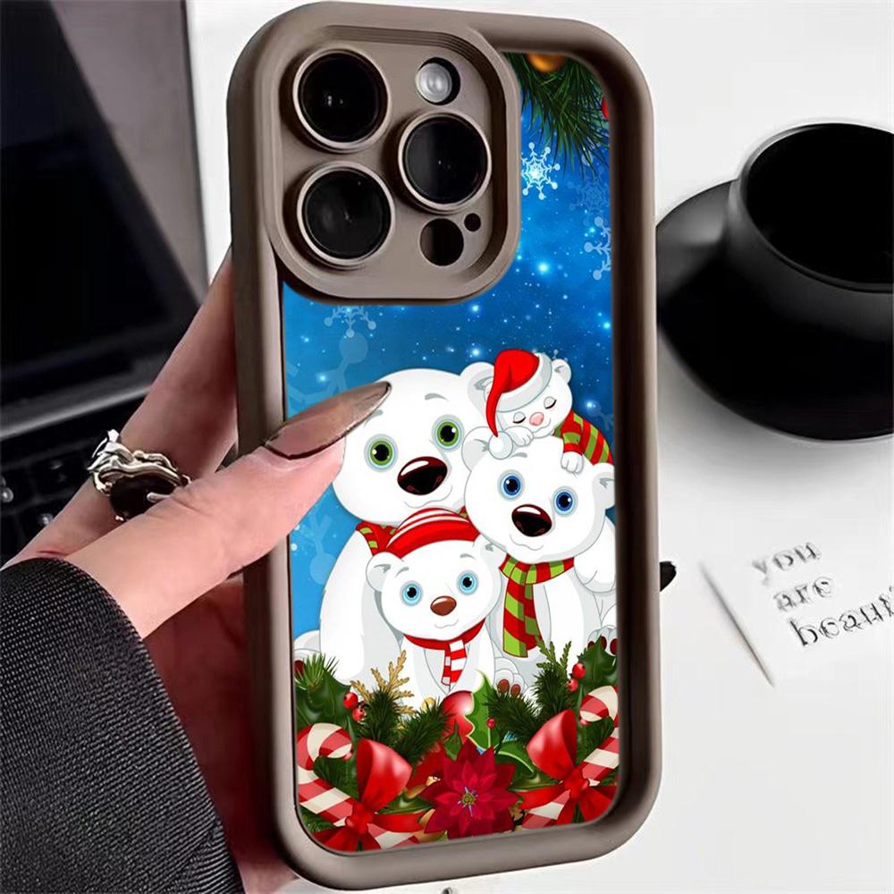 Ae110 Merry Christmas Phone Cases for Samsung A54 A14 A05s A55 A53 A15 S23 S24 Ultra S25 Plus A35 S20 FE A25 Angel Eye Ladder Protective Cover