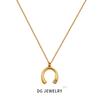 Stainless Steel Retro Versatile U-Shaped Pendant, Collarbone Chain Jewelry, Gold Necklace Does Not Fade For Girls