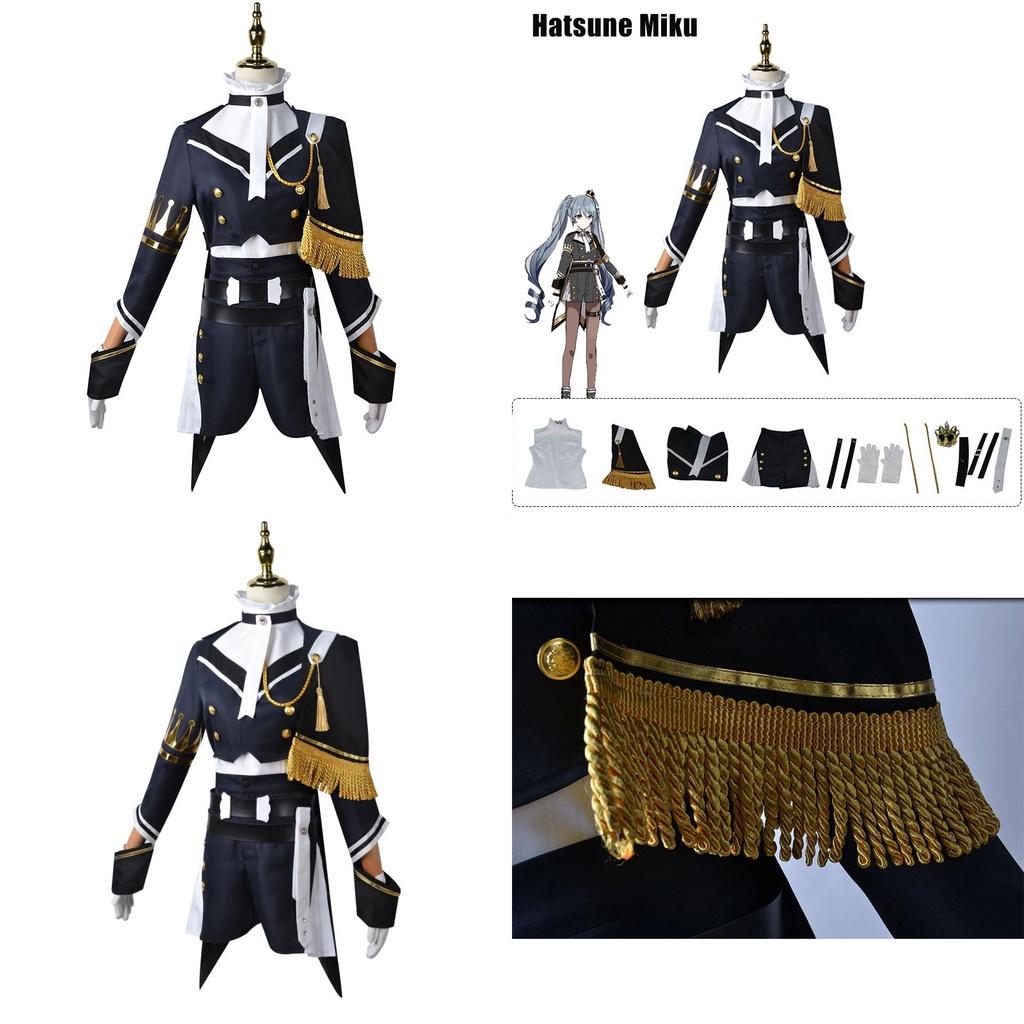 Hatsune Miku Military Costume Suit Halloween Cosplay Party Dress