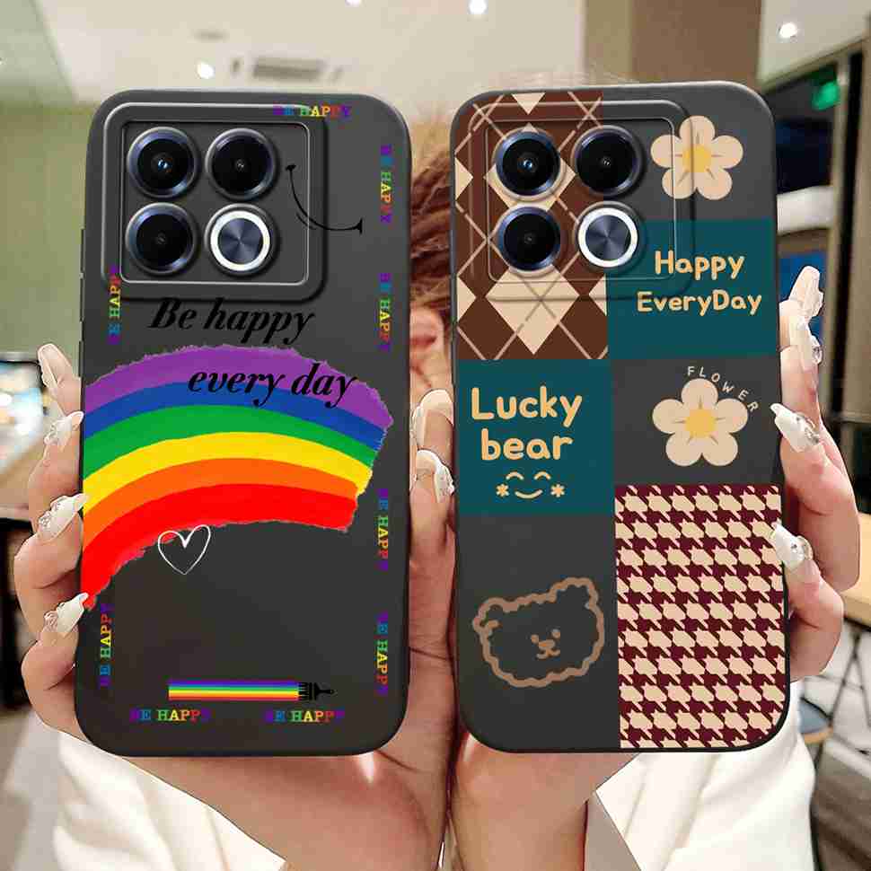 For Infinix Note 40 40X 5G Casing Lucky Girl Soft Silicone Case For Infinix Note 40 X  Note40 40X Pro 40Pro 5G Back Covers