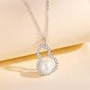 Gourd Pearl Necklace Women'S Hollow Diamond Set Fashion Lamp Luxury Elegant Retro Mother'S Day Gift Jewelry Premium
