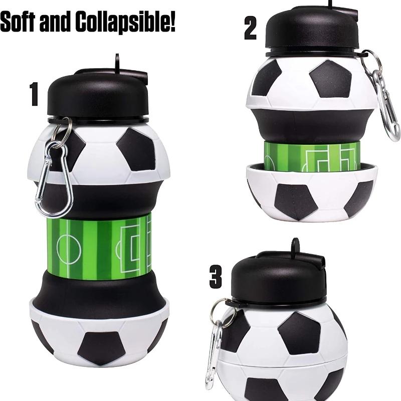 Outdoor Sport Silikon Faltbar Kreativ Tragbar Fallfest Auslaufsicher Fußball Basketball Ball Kinder Schüler Wasserflasche Becher