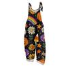 Women's Jumpsuit  Print Casual Loose Vintage Shoulder Strap Cotton Linen