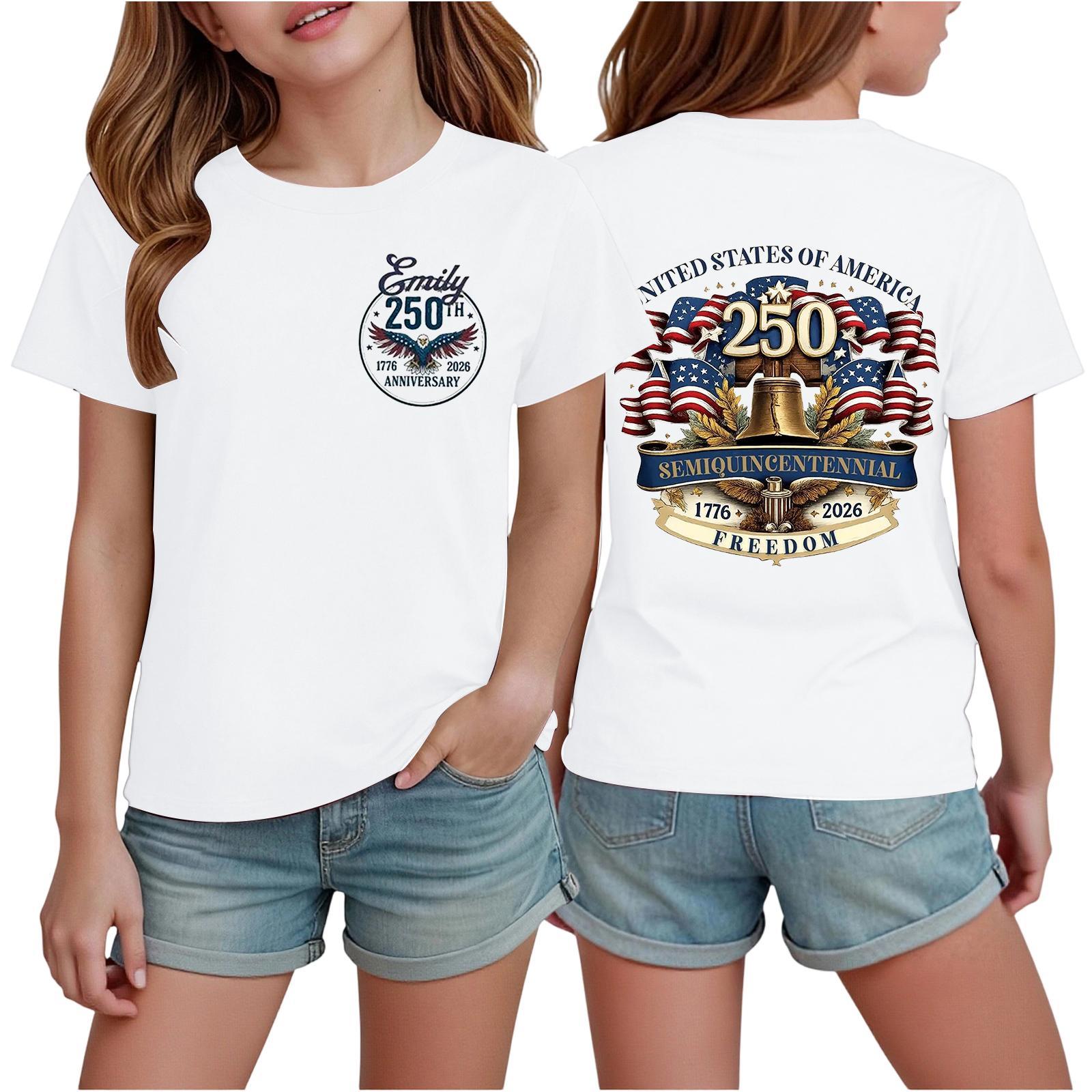 Boys And Girls Printed Fashion Casual Short-Sleeve T-Shirts 160 белый