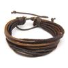 Male Leather Bracelets Bangles for Men Black Brown Braided Rope Fashion Wrist Band Bracelet Men Jewe