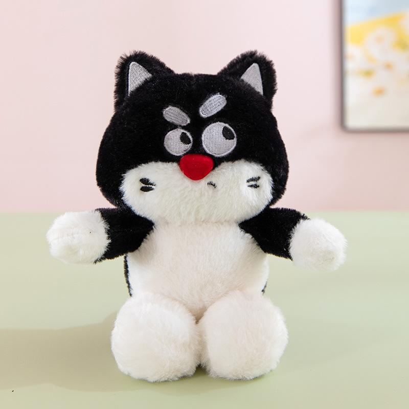 

8-дюймовая кукла котенка, закатывающего глаза, милая плюшевая игрушка котенок, подарок на день рождения 27cm чёрный