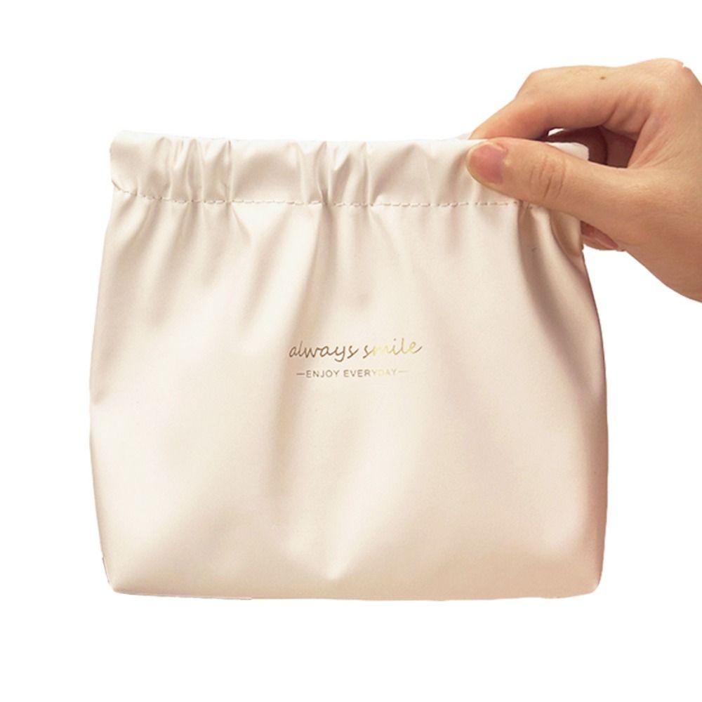 Cable Storage Bag Self-closing Cosmetic Bag Travel Makeup Bag Women Storage Bag Leaf Spring Bag
