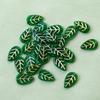 20pcs/lot Green Small Leaf Shape Beads For Jewelry Making Handmade DIY Accessories.