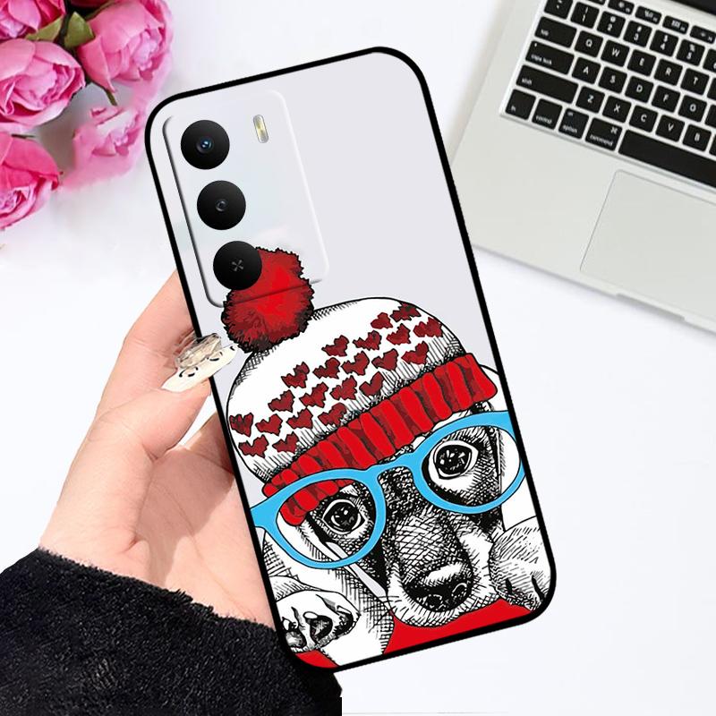 Case For Realme V60 Pro TPU Silicone Black Phone Cover For OPPO Realme 14x 5G Fashion Color Painted Soft Shockproof Coque Bumper