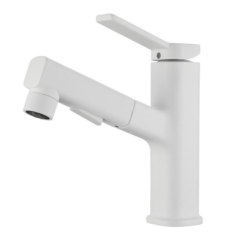 Vessel Vanity Sink Matte White Basin Sink Faucets Solid Brass Lavatory Basin Sink Faucets Colors Optional Basin Exposed Tap (White,Stainless Steel) белый