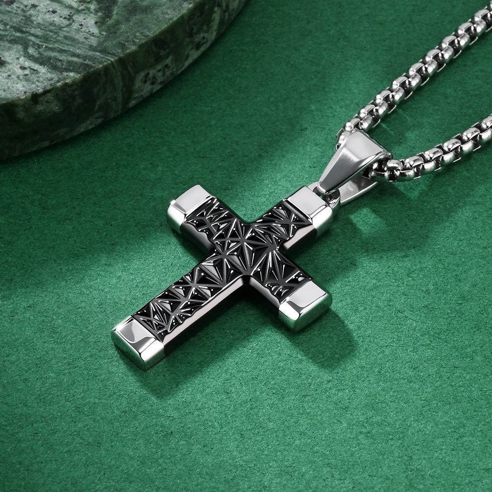 2025 Cross Pendant Men's Fashion Simple Personalized Jewelry Exquisite Gift Necklace