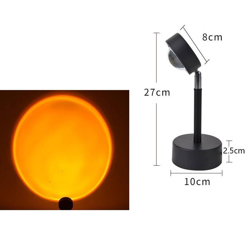 Rotation Degree 180 Projection Lamp Light Visual Mood Rainbow Sun Light Sunset