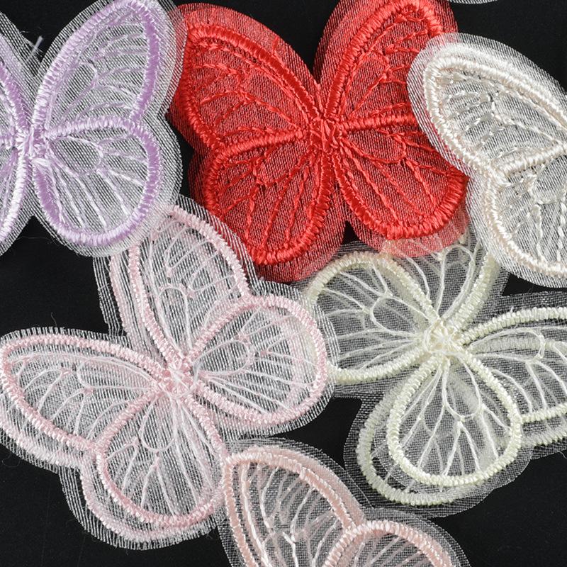 Embroidery Label Cartoon Butterfly Cloth Label Lace Embroidery Sticker DIY Hand Account Accessories Accessories Patch, Sticker Cloth Sticker