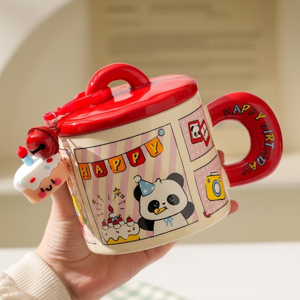 Dog/Rabbit/Panda Cartoon Ceramic Mug Cup Ceramic Dog Coffee Mug Happy Birthday Mug Office
