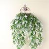 Plastic Flowers Wall Hanging Flower Fake Flower Plant Basket Lavender Rattan Living Room Decoration