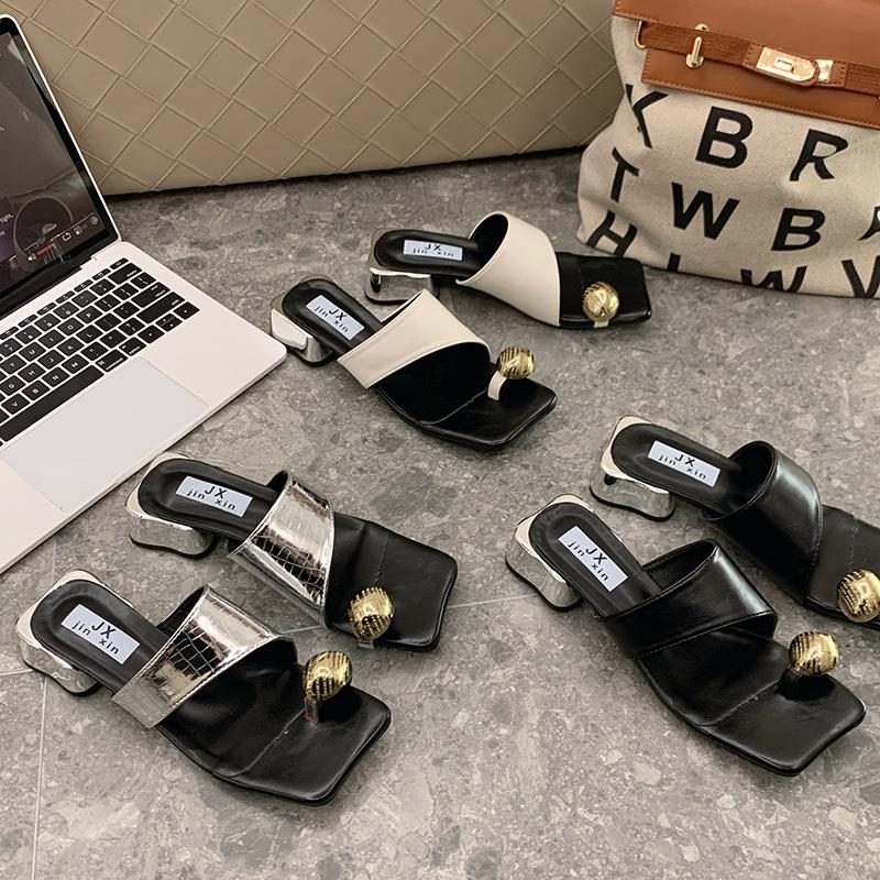 Women's Slippers 2024 Summer New Fashion Open Toed Outdoor Flip-flops Female Non-slip Solid Beach Slippers Zapatos De Mujer