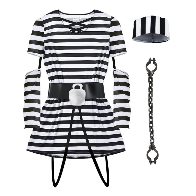 

Stylish Adult Women Cosplay Robber Costume With Adjustable Waistband Fashion Outfit Perfect For Themed Parties M