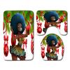 African Women'S Bathroom Floor Mat Three-Piece Bathroom Carpet Toilet Mat Set Doormat Bathroom Non-Slip Mat