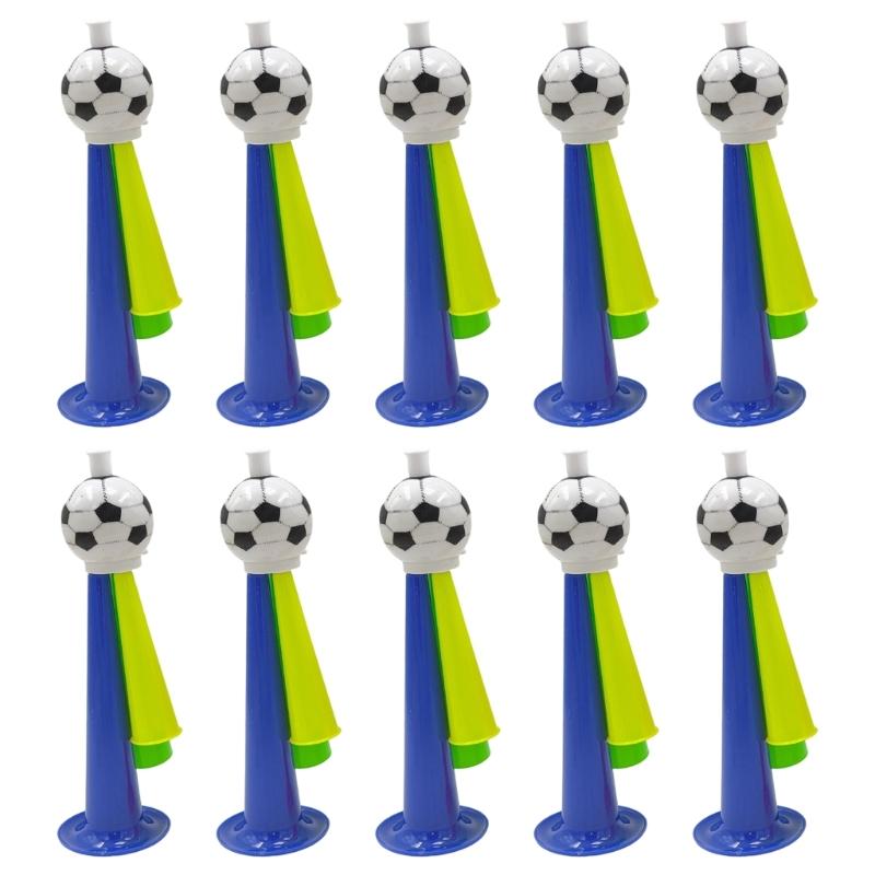 Set Of 10 Colorful Stadium Horns Random Color Soccer Fan Trumpet For Football Game And Group Gatherings