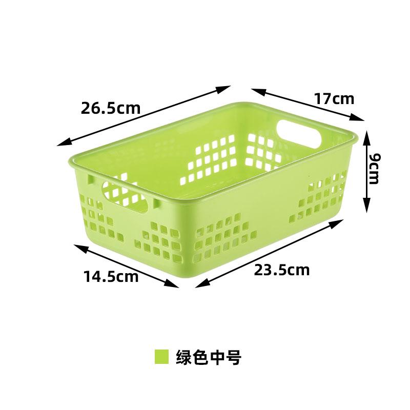 10-piece Storage Basket Versatile Children Toys Desk Snacks Bathroom Supplies Plastic Organizer Kitchen Hollow Vegetable Baskets