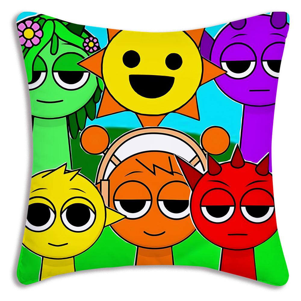 Joc amuzant Pentru S-SprunkiS Huse de Pernă Desene Animate Canapea Decorative Casă Imprimare Față-Verso Pluș Scurt Drăguț Husă Pernă