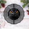 Metal Wind Chime with Night Owl Design Christmas Hanging Decor for Garden Yard Outdoor Thanksgiving Holiday Gift No Electricity Needed