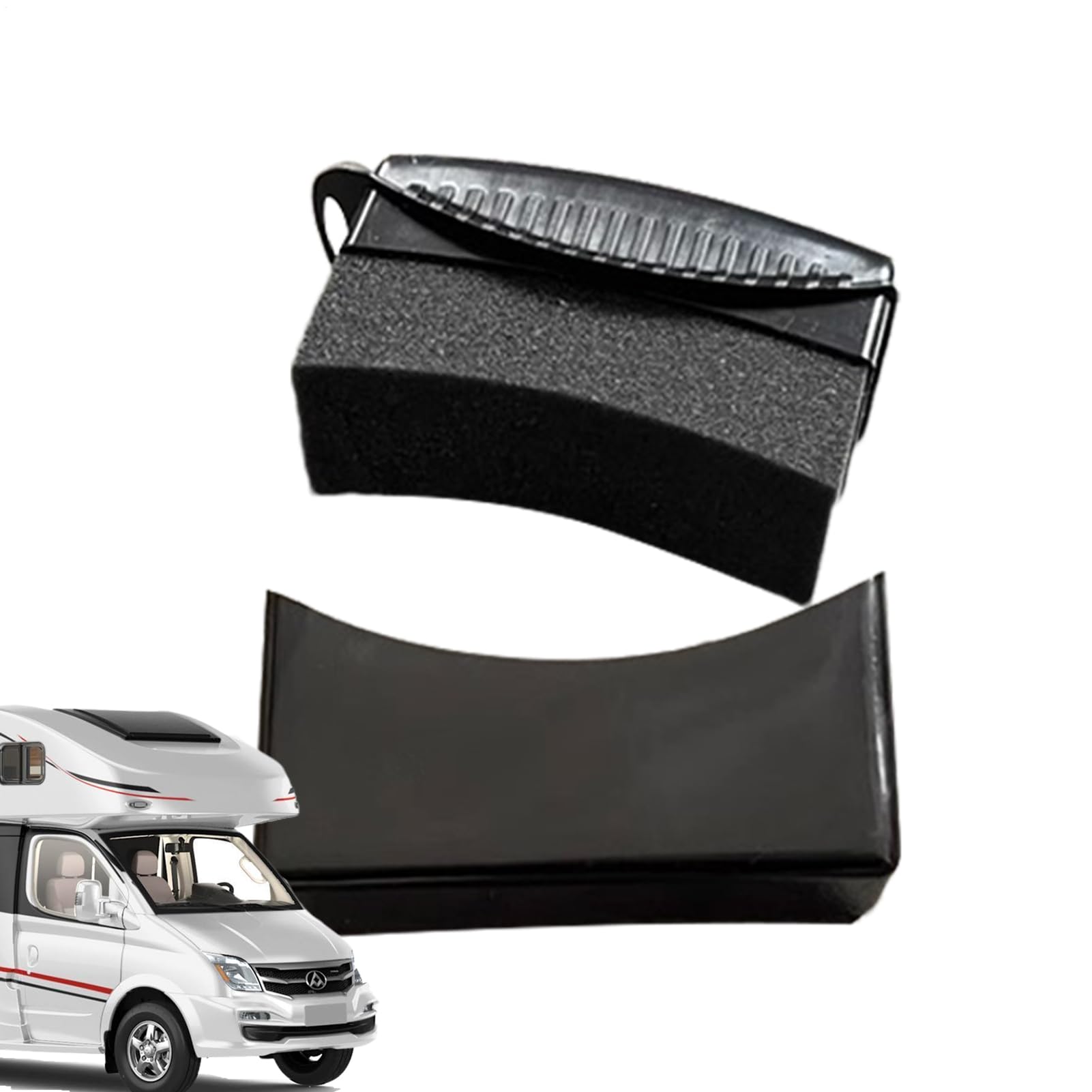 

Tire Shine Sponge - Reusable Foam Applicator Pad for Car Tire Brush, Tire Dressing Curved sponge чёрный