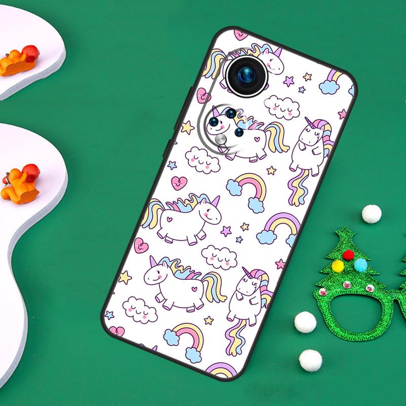 Cartoon Rainbow Unicorn Case For Honor Magic 7 Lite 6 5 50 70 90 200 Pro X9a X8a X8b X7a X6a X8 X9 X9c X9b Cover