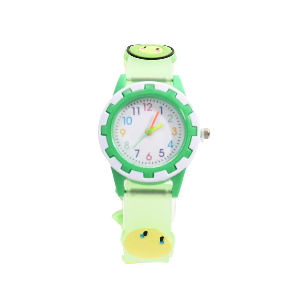 Fashionable and Cute Cartoon Pattern Silicone Strap Colorful Dial Children's Quartz Watch, Suitable for Daily Wear, Christmas Gi