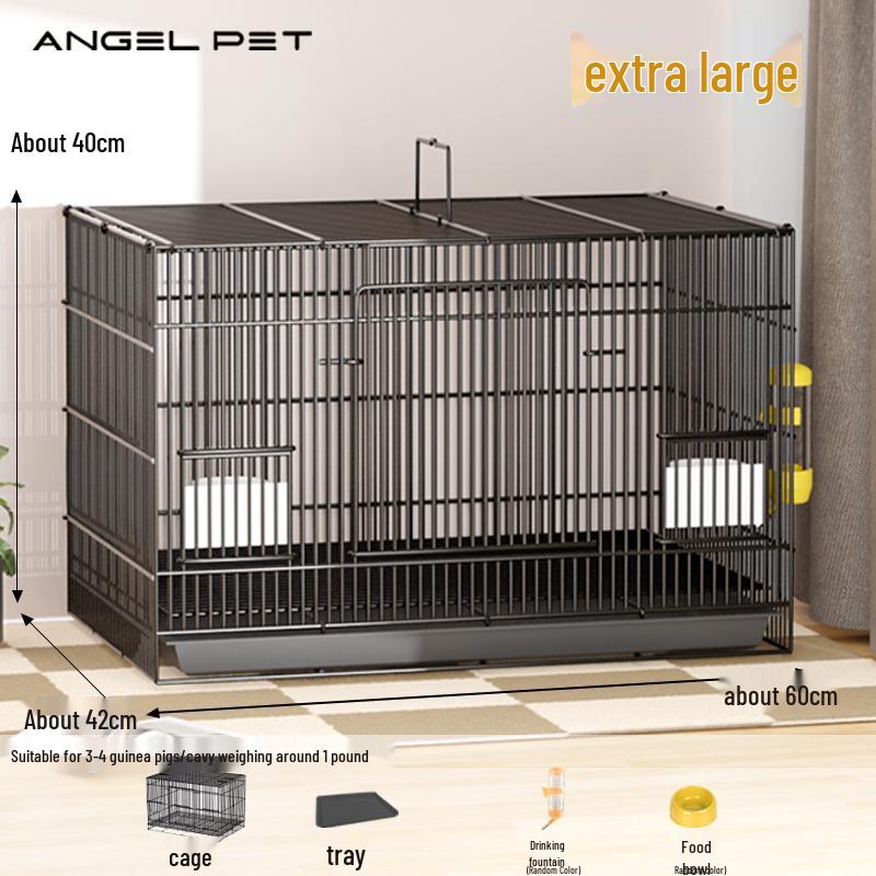 Indoor Guinea Pig Cage with Toilet, Anti-Spray Urine Protection, and Special Villa Design