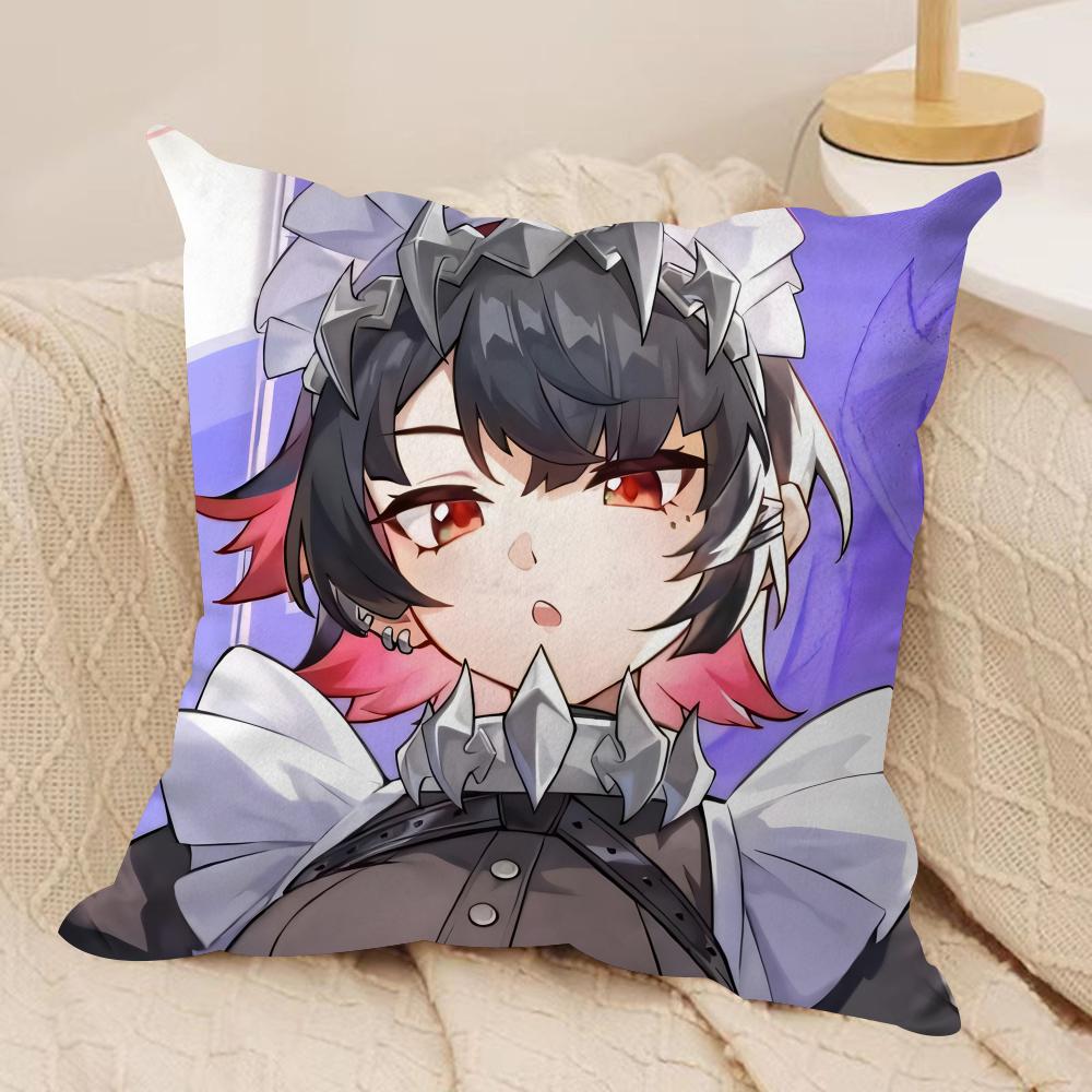 Ellen Joe Zenless Zone Zero Cushion Cover Silky Short Plush Invisible Zipper Dustproof Sofa Pillow Case for Home Decor