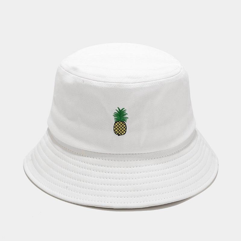 Panama Bucket Hat Fruit Strawberry Embroidered Fishing Cap Men Women Travel Beach Sun Hats