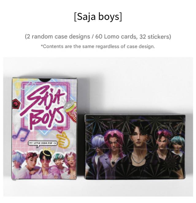 K-Pop Demon Hunters Photocard + Sticker Set – Huntrix & Saja Boys (2 Options)