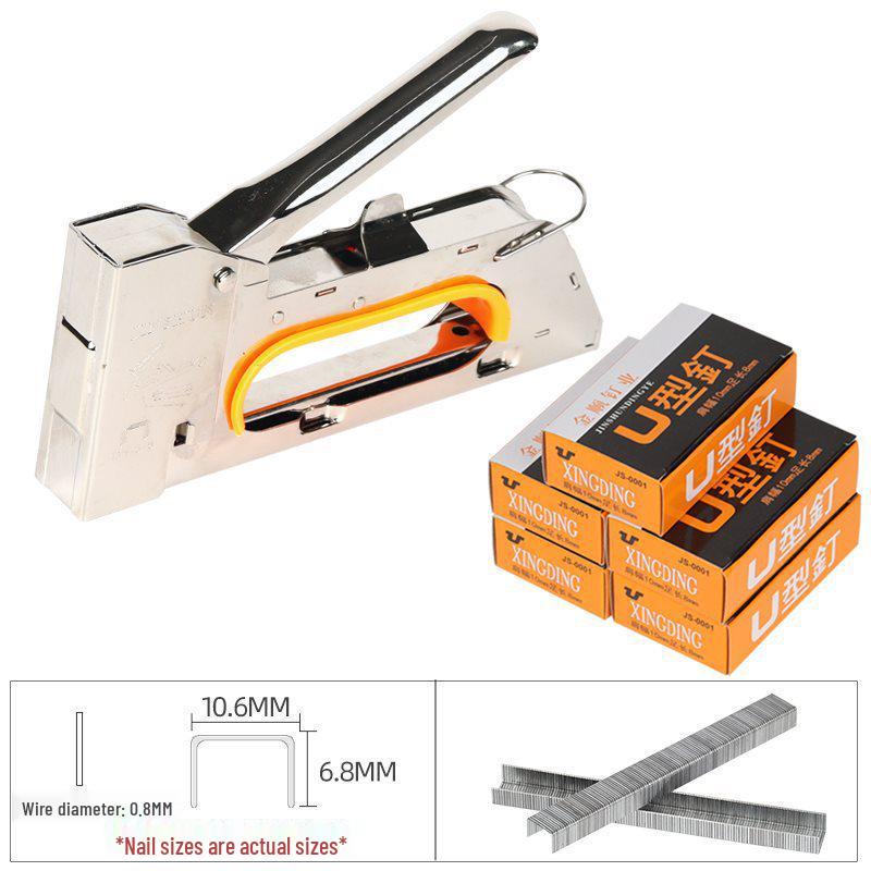 Manual U-Type Nail Gun for Spray Painting, Upholstery, and Canvas - Model 1008F