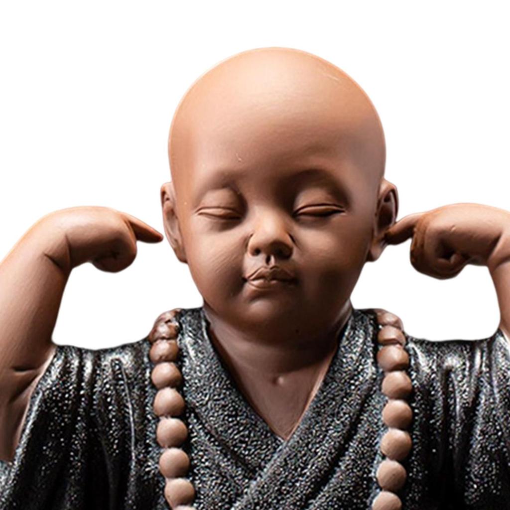 Creative Little Monk Ornaments Handicraft Landscape Ceramic Dolls Sculpture Statue for