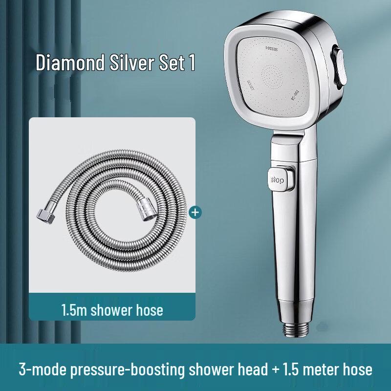 TLXT Filtered Square Shower Head with Dual Hoses