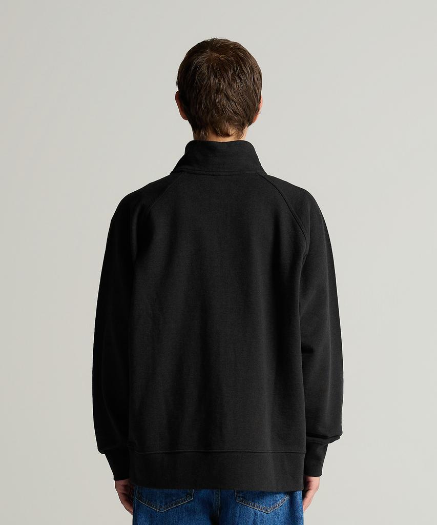 Champion Heritage Logo Loose Fit Half Zip Black