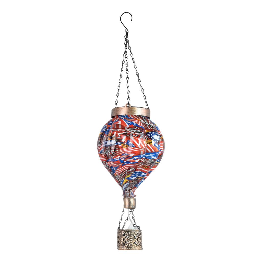 JYL TS/125,Solar Hot Air Balloon Flame Glass Hanging Light for Outdoor Garden Balcony Home Decor Lamp
