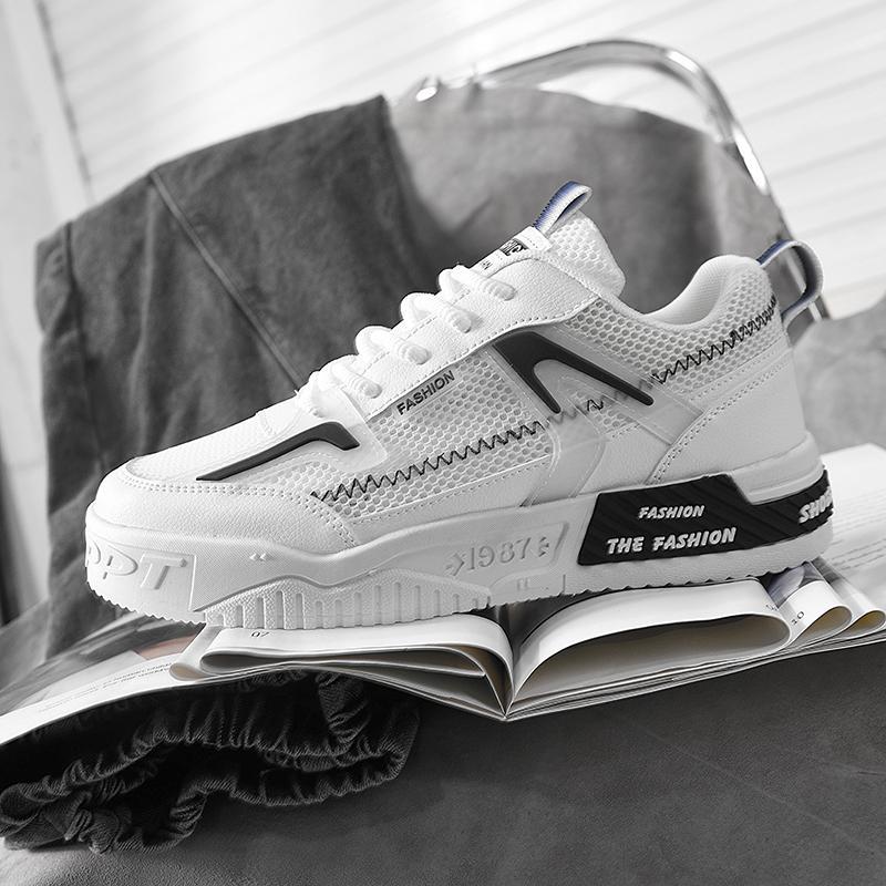 Fashion Vulcanized Sneakers Men Mesh Breathable Canvas Shoes For Men Summer Casual Shoes Sneakers Male British Style Sneakers