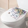 Waterproof Toilet Lid Sticker Home Decor Ornaments Wall Decals Butterfly Flower Toilet Stickers