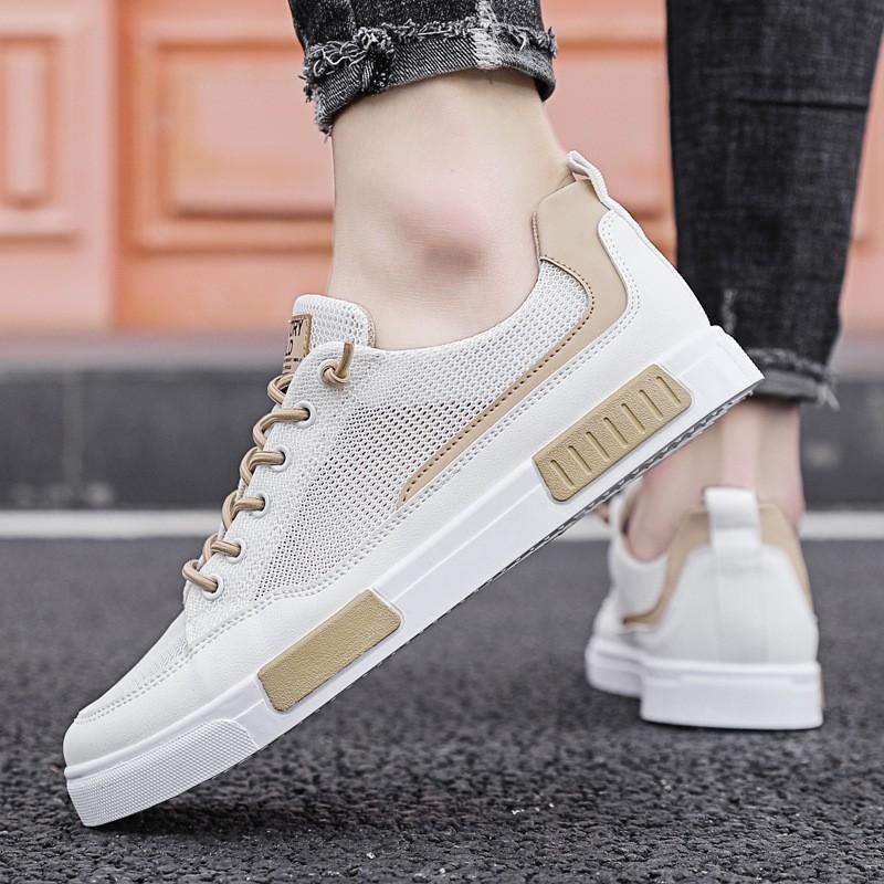 

Summer men s shoes breathable mesh shoes canvas shoes male students trend versatile white shoes platform sports casual board shoes male 46