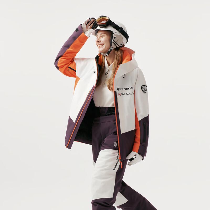 Tambor Unisex Goose Down Spliced Hooded Short Ski Jacket