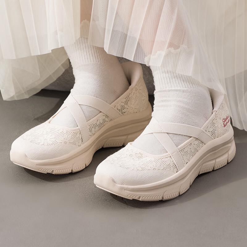 Skechers Women s 159523-OFWT Casual Sneakers 8.5